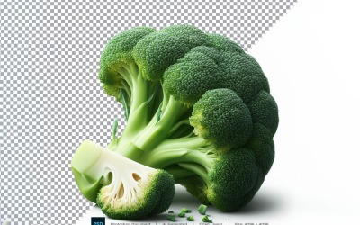 Brokkoli, frisches Gemüse, transparenter Hintergrund 05
