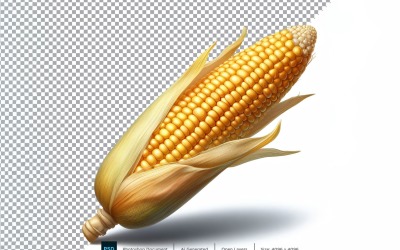 Kukorica friss zöldség átlátszó háttér 02