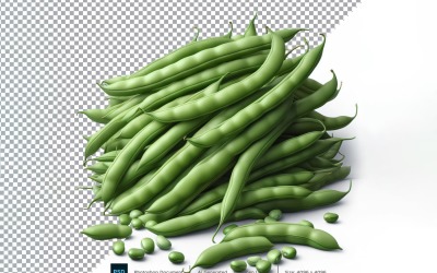 Grüne Bohnen, frisches Gemüse, transparenter Hintergrund 05
