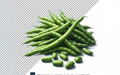 Haricots verts Légumes frais Fond transparent 08