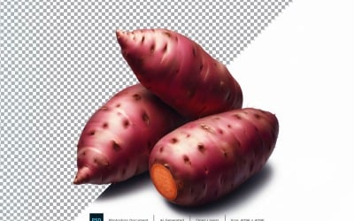 Sötpotatis färska grönsaker Transparent bakgrund 02