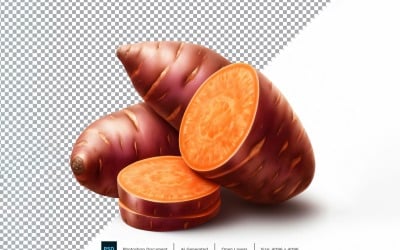 Sötpotatis färska grönsaker Transparent bakgrund 07