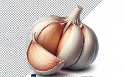 Garlic Fresh Vegetable Transparent background 08
