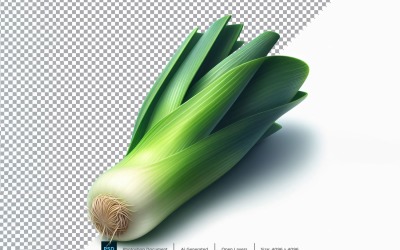 Лук-порей, свіжий овоч, прозорий фон 03