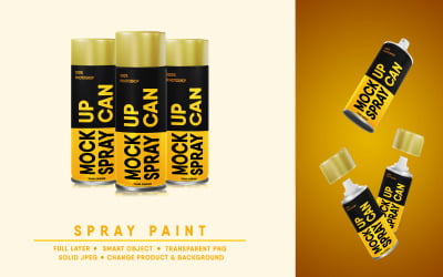 Spray Paint Mockup I Easy Editable