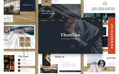 Thorfinn - Advocaat PowerPoint-presentatiesjabloon