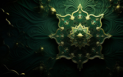 Fundo de ornamento de arte de parede verde