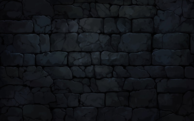黑色石墙图案背景_黑色石墙背景_深色砖墙背景