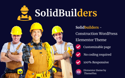 Solidbuilder - Motyw WordPress Elementor dotyczący konstrukcji