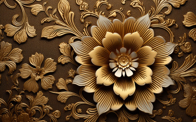 Tropical wall art ornament design background