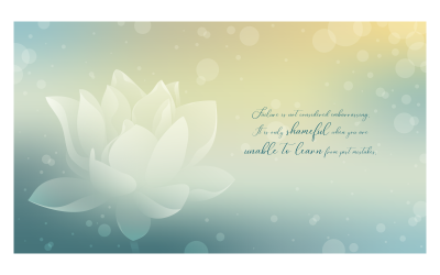 Inspirational Backgrounds 14400x8100px With Lotus And Quote About Failure