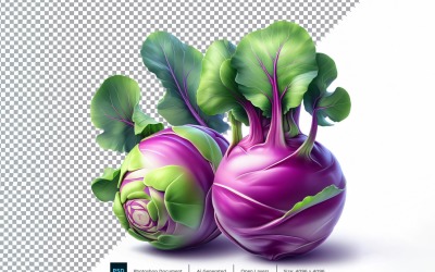 Kohlrabi Fresh Vegetable Transparent background 06