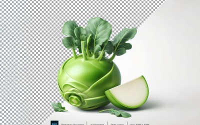 Kohlrabi Fresh Vegetable Transparent background 09