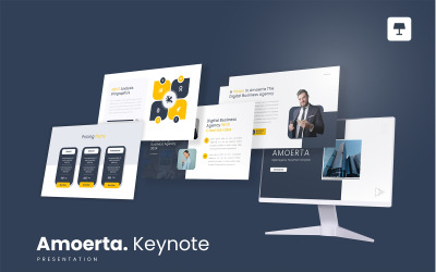 Amoerta – Modelo de Keynote para Agência Digital