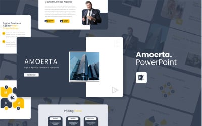 Amoerta – PowerPoint-Vorlage für digitale Agenturen