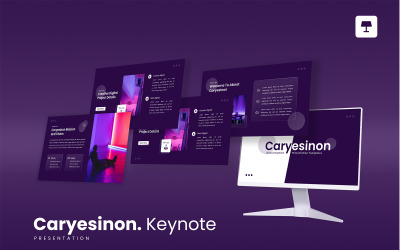 Caryesinon – Шаблон основного выступления Glassmorphism