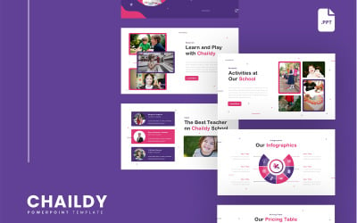 Chaildy – Kids Academy PowerPoint sablon