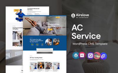Airslove – Thème WordPress Elementor pour le service de climatisation