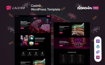 Caceno – motyw WordPress dotyczący kasyna i hazardu