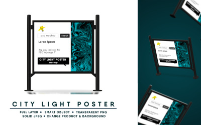 City Light Poster Mockup I Leicht editierbar