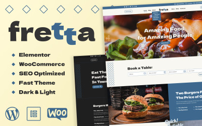 Fretta — тема WordPress для доставки фаст-фуда и ресторанов