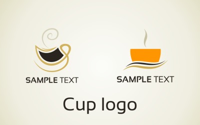 Logo della tazza di caffè per sito Web e app