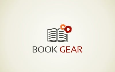 Logotipo en forma de libro para el sitio web y la aplicación.