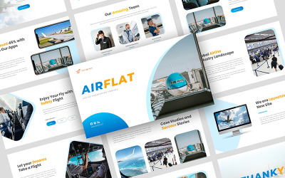 AirFlat - Keynote-Vorlage für Fluggesellschaftspräsentationen