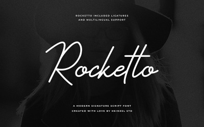 Czcionka skryptu podpisu Rocketto
