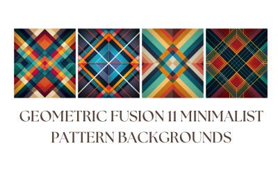 Fuzja geometryczna 11 minimalistycznych wzorów tła