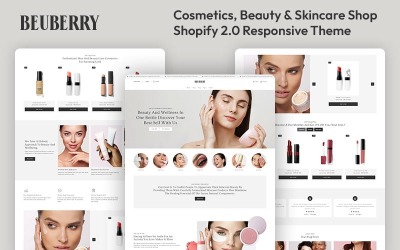Beuberry – Obchod s kosmetikou, kosmetikou a péčí o pleť Víceúčelové téma Shopify 2.0