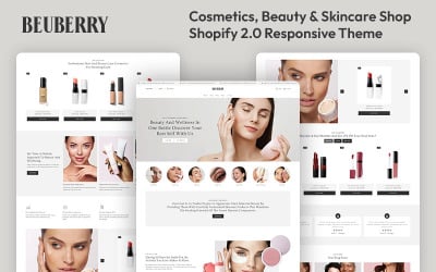 Beuberry - Skönhets-, kosmetika- och hudvårdsbutik Multipurpose Shopify 2.0 Responsive Theme