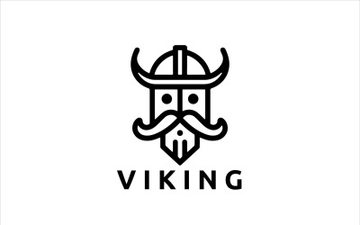 Diseño de logotipo de bigote vikingo