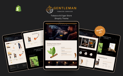 Gentleman Tobacco &amp;amp; Cigarr Store Shopify-tema