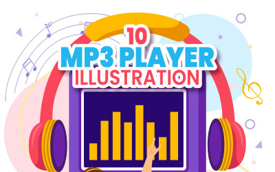 10 Ilustração de reprodutor de MP3