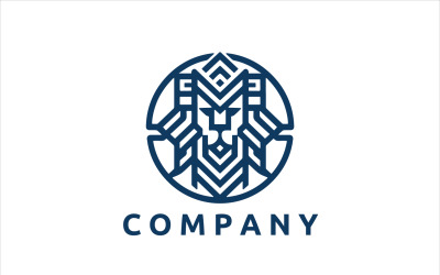 Lion Geometrisk logotypdesign