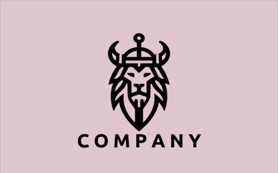 Löwe-Wikinger-Logo-Design V2