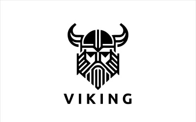 Modello vettoriale di disegno del logo Viking V39