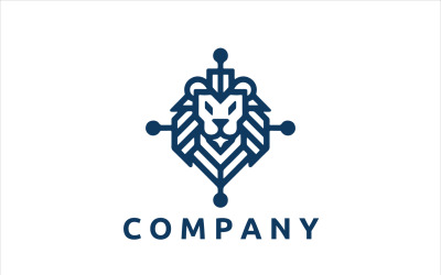 Plantilla de diseño de logotipo de león V33