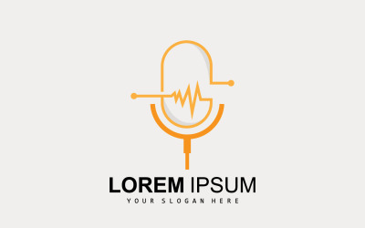 Radio Podcast Logo Microfoon IllustratieV1