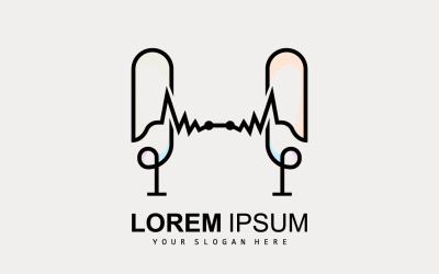Radio Podcast Logotyp Mikrofon IllustrationV7