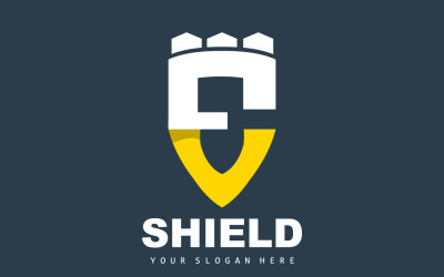 Simple Shield Logo Design Vector TemplateV11