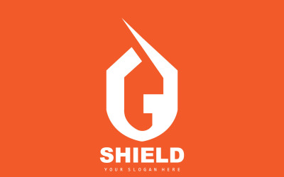 Simple Shield Logo Design Vector TemplateV4