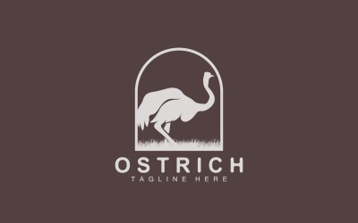 Strucc Logo Design Sivatagi Állat Illusztráció V18