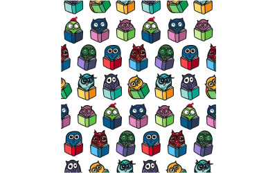 Fun Owls with Books Patterns