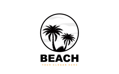 棕榈树标志海滩夏季 DesignV9