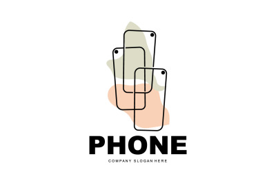 Design de telefone moderno vetorial de logotipo de smartphone V10