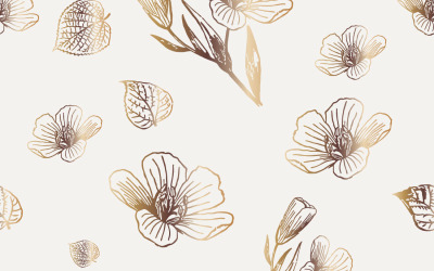 Gouden bloempatronen collectie