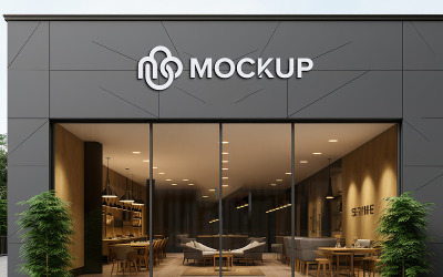Ladenschild-Logo-Mockup-Vorlage