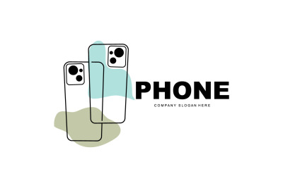 Logo smartfona wektor nowoczesny projekt telefonuV12